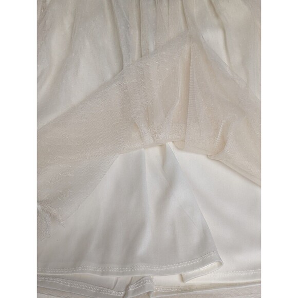 Vtg Delias Dress Strapless Floral Bustier Top Cream and Gray Juniors Medium Y2K - Picture 9 of 15